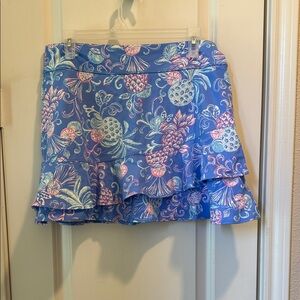 Lilly Pulitzer Blue and Pink Floral Skirt